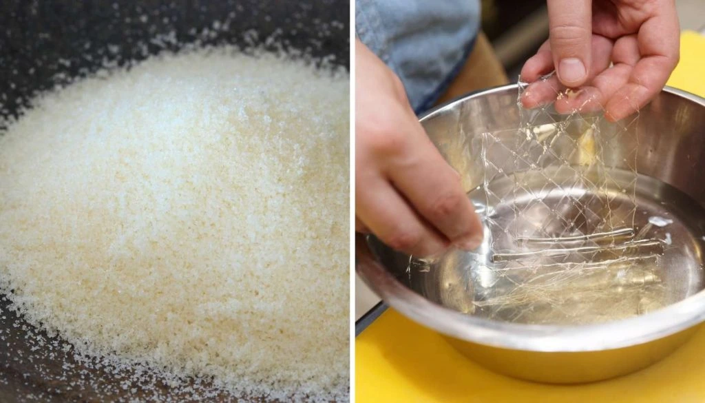 Gelatin trick recipe ingredients: gelatin, green tea and collagen